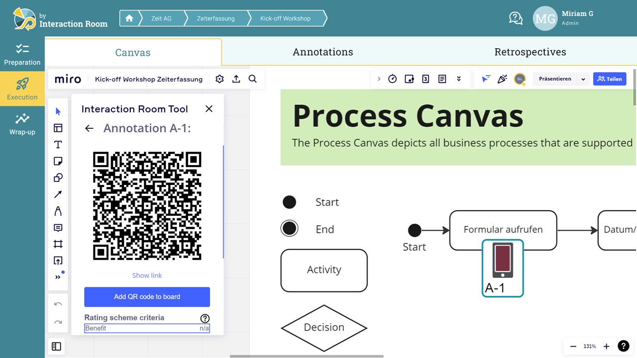 Interaction-Room-Tool: Miro-Integration & Annotationen schätzen